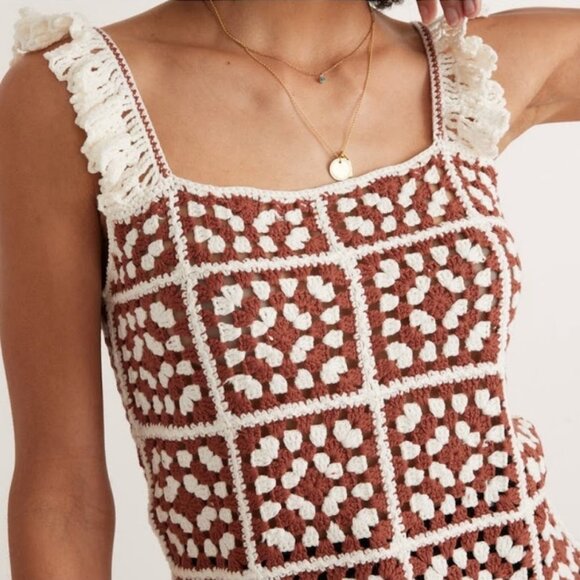 Marine Layer Tops - NWOT MARINE LAYER Cora Crochet Tank Top Size S